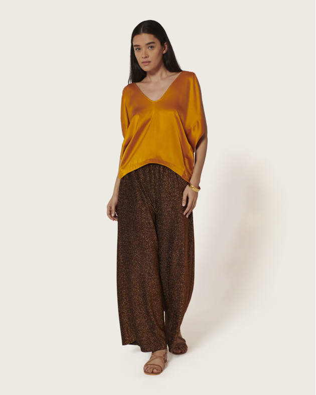 SANTA • Oversized silk top