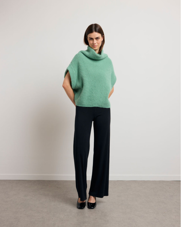 DOUDOU • Pull oversize sans manches en maille