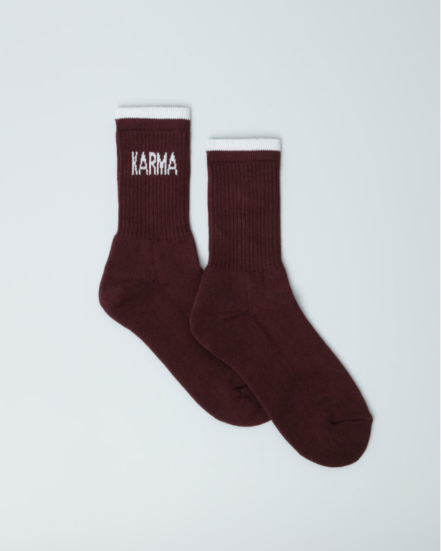 KARMA • Chaussettes basses en coton mélangé - VINO